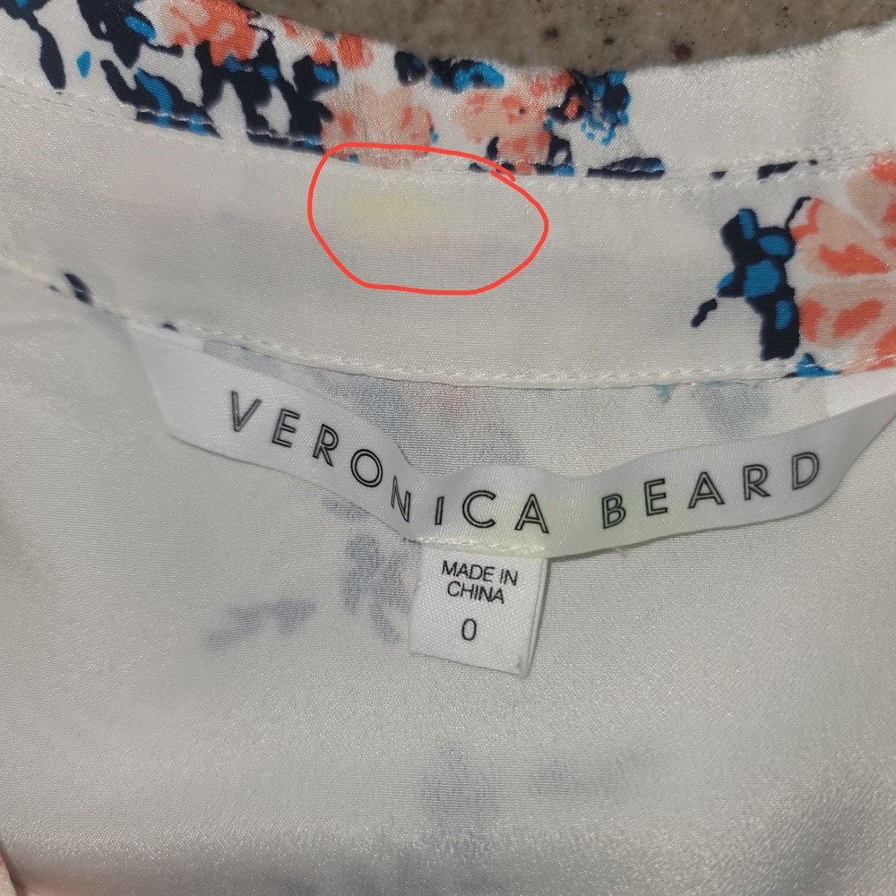 Veronica Beard Silk Floral Dress Size 0 Designer Feminine Boho Spring Cottage - Picture 6 of 9